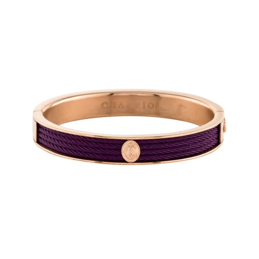 Charriol Amethyst and Gold Cable Bracelet